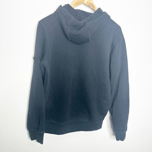 STONE ISLAND Cotton Logo Hoodie Mens S Black logo buttons - Picture 5 of 8